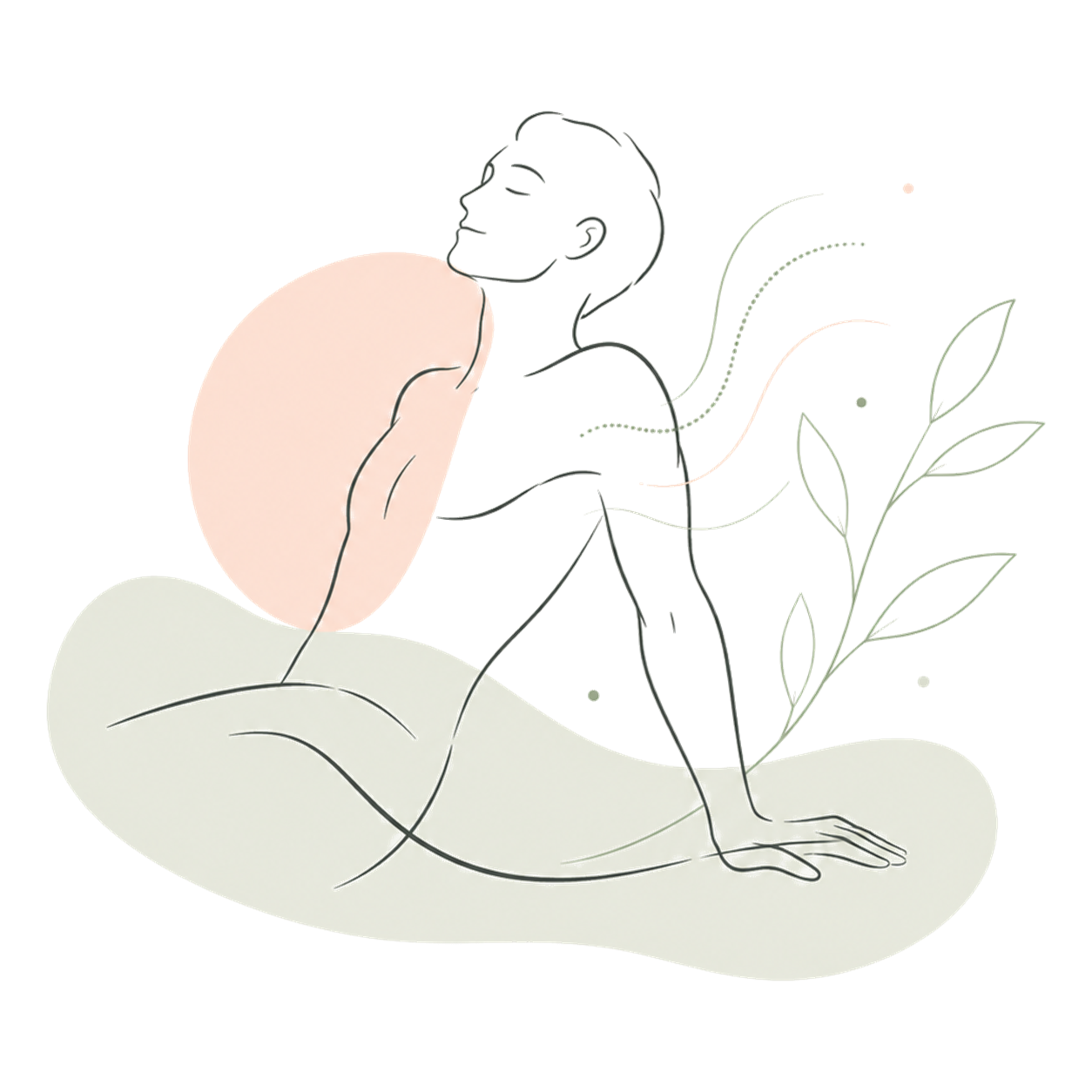 Ilustracja spokojnej regeneracji po wysiłku