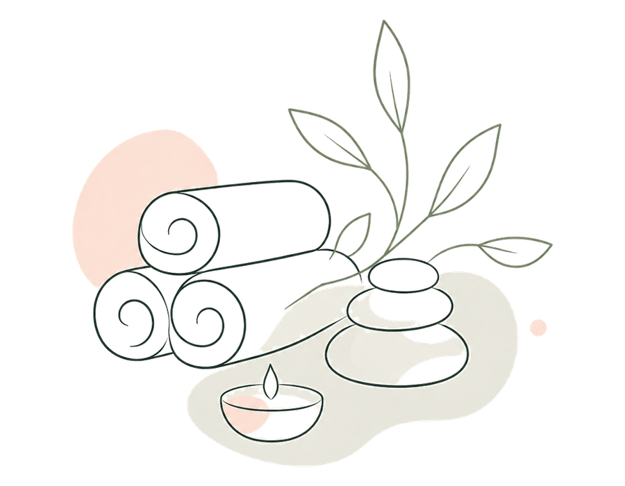 Ilustracja masażu i relaksacji