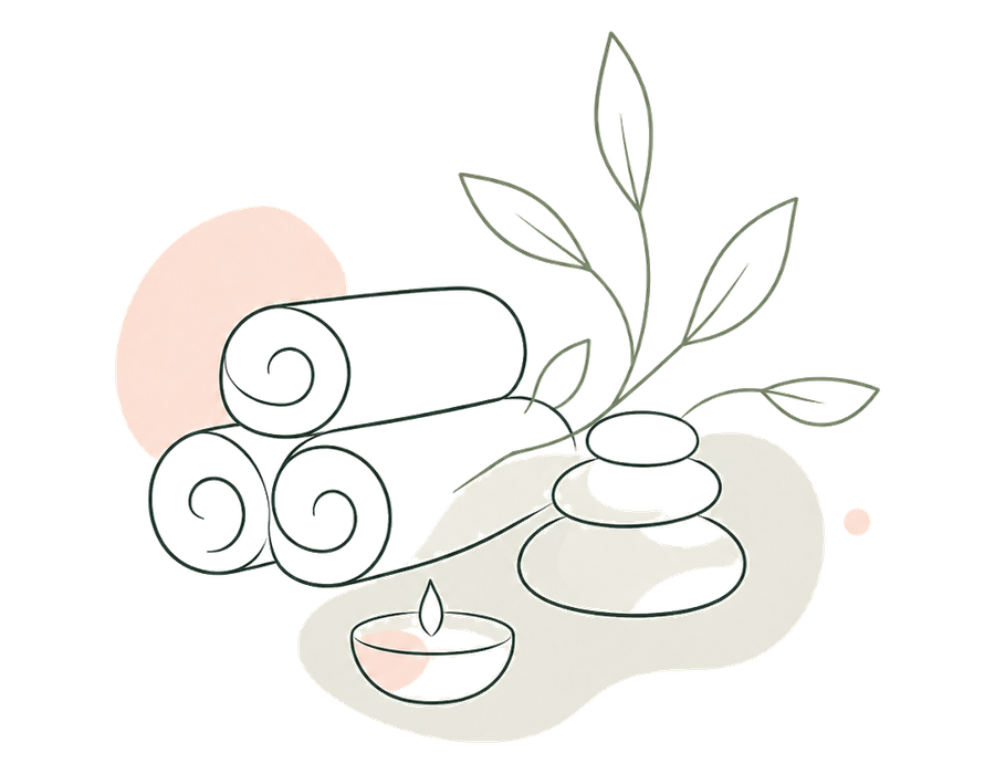 Ilustracja masażu i relaksacji