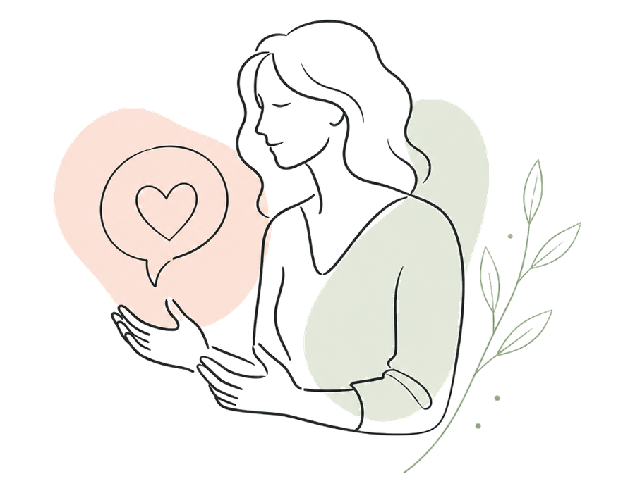 Ilustracja wsparcia psychologicznego dla kobiet