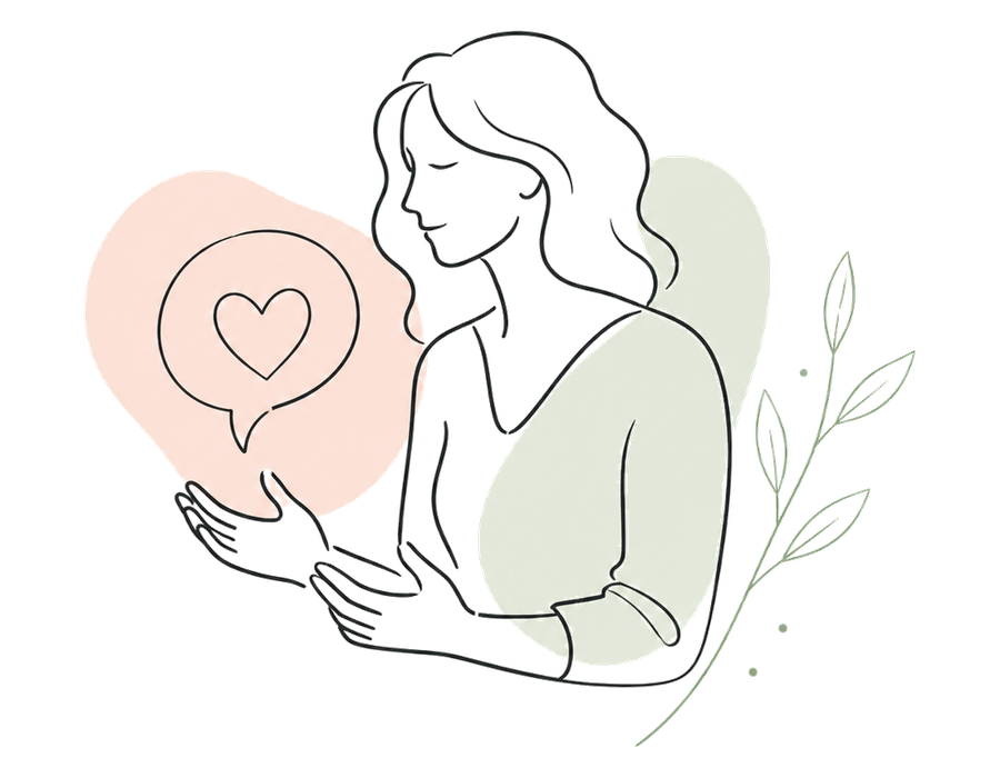 Ilustracja wsparcia psychologicznego dla kobiet