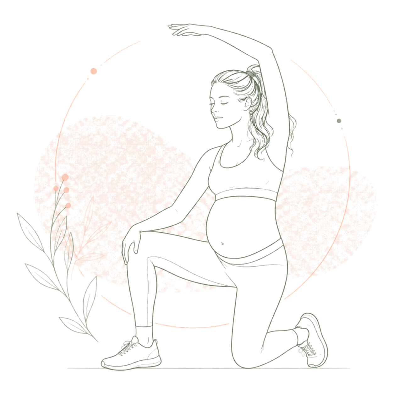 Ilustracja treningu dla kobiet w ciąży