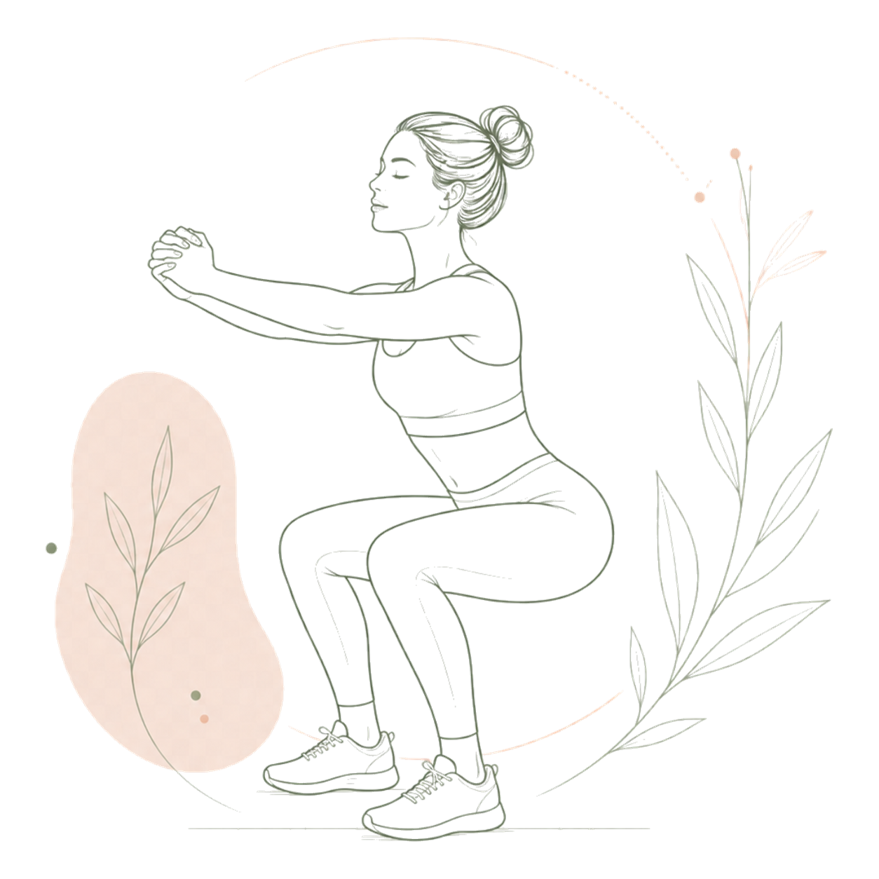 Ilustracja ćwiczeń wzmacniających nogi i pośladki