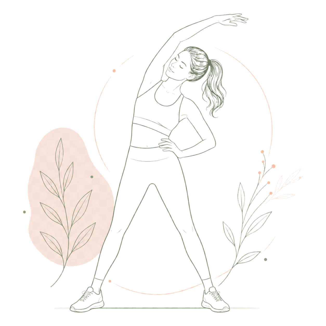 Ilustracja ćwiczeń rozciągających